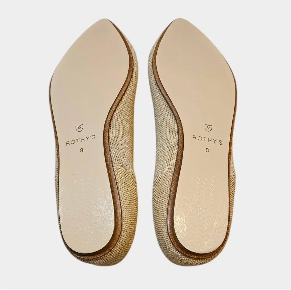 Rothy's The Point Merino Wool Flats in Camel Size 8 Limited Edition - Picture 7 of 9